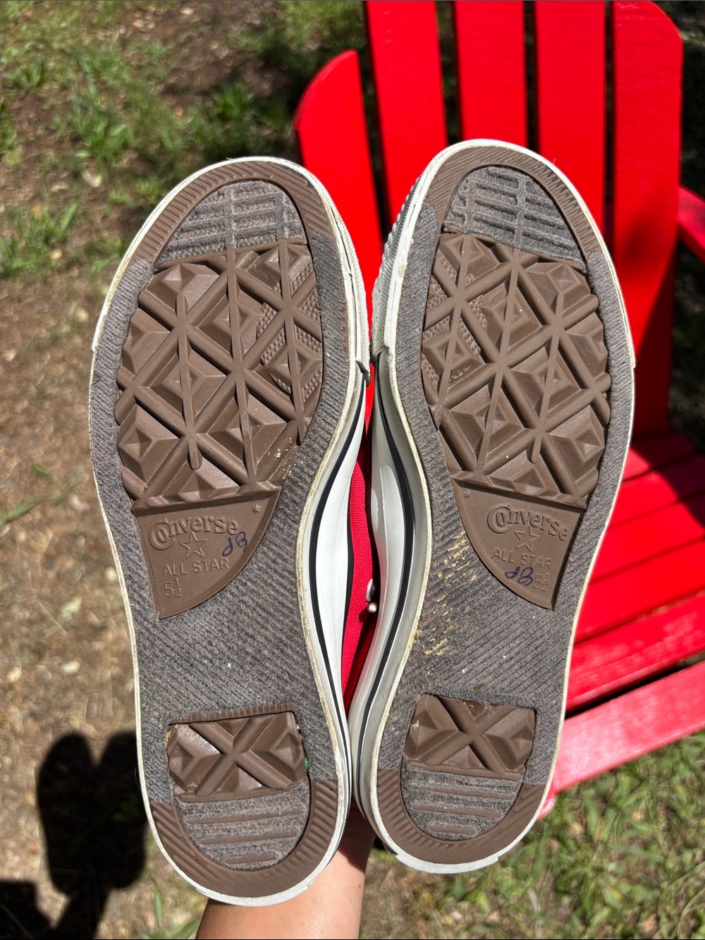 Converse Red Low-Top Canvas Sneakers with White Accents - Picture 2 of 2